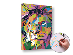 Malowanie według numerów COLOUR LION | niski poziom trudności