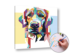 Malowanie według numerów DOG LOVELY | niski poziom trudności