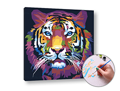 Malowanie według numerów TIGER JUNGLE | niski poziom trudności