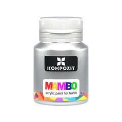 MAMBO Farba metaliczna do tekstyliów i skóry 20 ml | 53 Silver