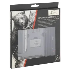 NASSAU Zestaw do rysunku artystycznego / szkicowania 24 szt.