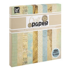 Papier do scrapbookingu 20 x 20 cm | odcienie beżu