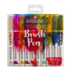 Pisaki akwarelowe Ecoline Brush Pen Fashion | 10 częściowy zestaw