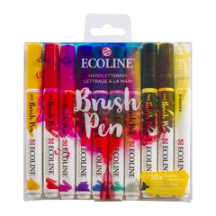 Pisaki akwarelowe Ecoline Brush Pen Hand Lettering | 10 częściowy zestaw
