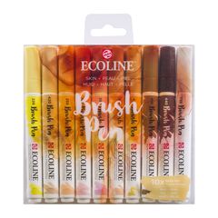 Pisaki akwarelowe Ecoline Brush Pen Skin | 10 częściowy zestaw