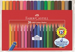 FABER-CASTELL flamastry pisaki mazaki GRIP / 20 kolorów 