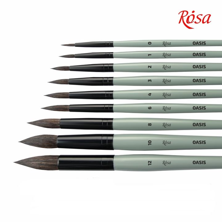 ROSA OASIS 188 Naturalna szczotka okrągła | Różne rozmiary