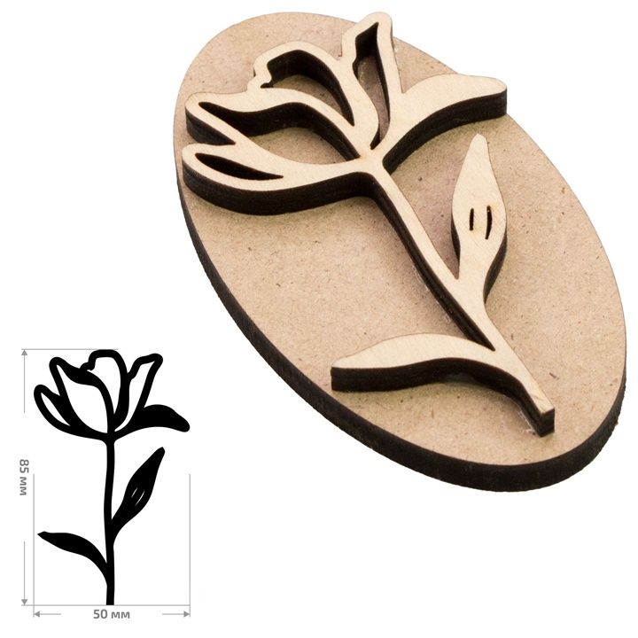 ROSA Talent drewniany stempel nr 12 botaniczny