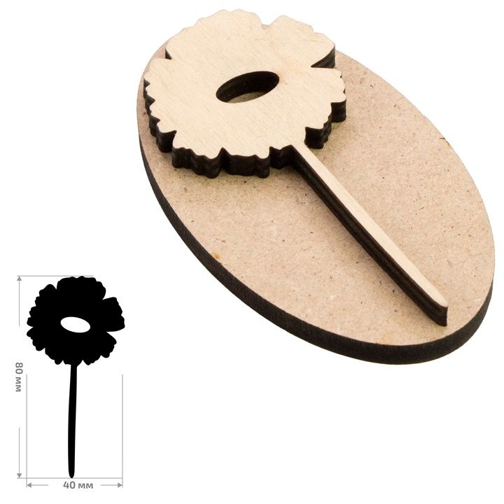 ROSA TALENT drewniany stempel nr 15 botaniczny 4x8 cm