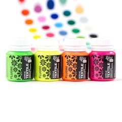 ROSA TALENT Fluorescencyjna farba akrylowa do tekstyliów 20 ml | Różne odcienie