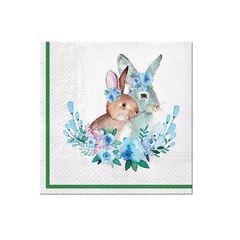 Serwetki do decoupage - Bunnies with Wreaths  - 1szt.