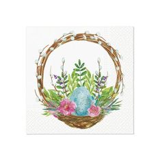 Serwetki do decoupage - Easter basket catkins  - 1szt.