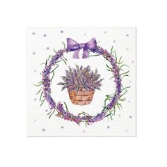 Serwetki do decoupage - Lavender Basket  - 1szt.