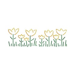 Szablon XL Kwiatowa łąka 22x67 cm