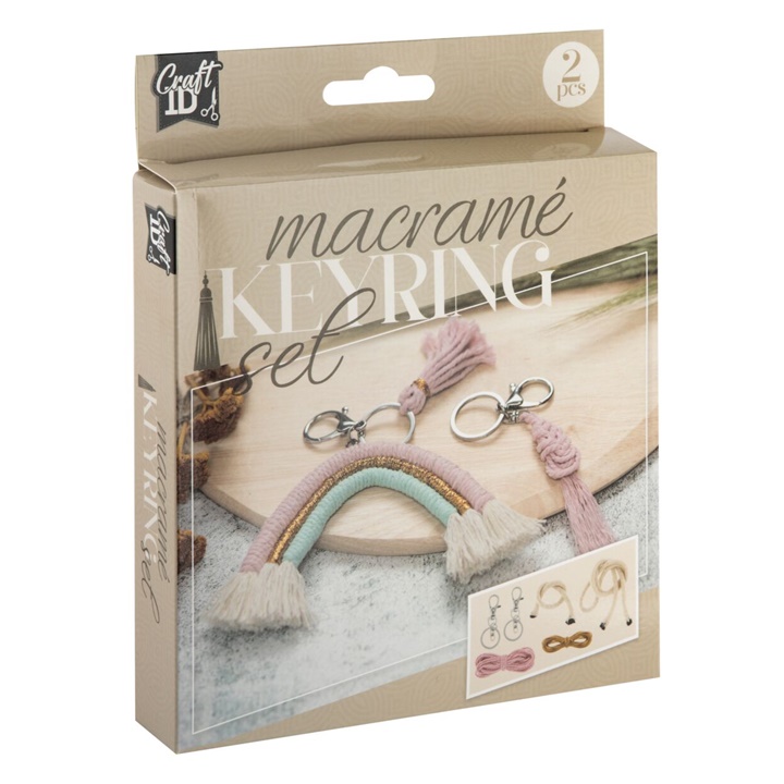 Zestaw breloków do kluczy Macramé