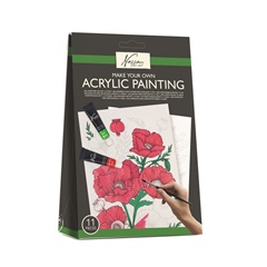 Zestaw do malowania akrylowego - Kwiaty