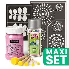Zestaw do renowacji mebli ze srebrną farbą w sprayu - Baby Pink