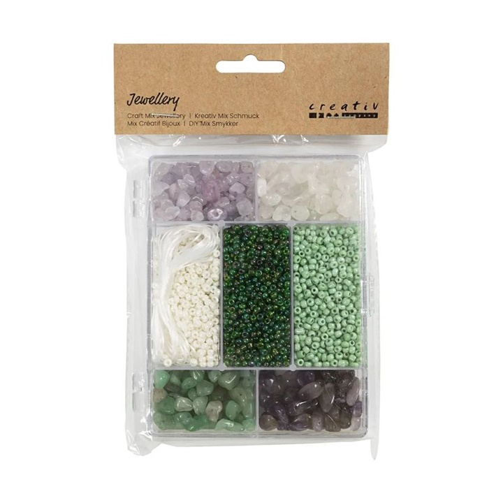 Zestaw do tworzenia kreatywnej biżuterii - Green Mix