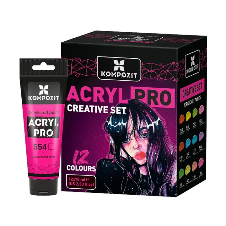 Zestaw farb akrylowych ACRYL PRO CREATIVE