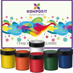 Zestaw farb gwaszowych Classic firmy Kompozit