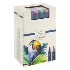 Zestaw markerów dwustronnych 24 szt.