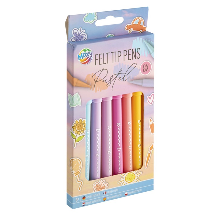Zestaw markerów pastelowych 8 szt.