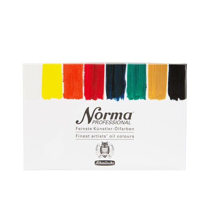 Zestaw profesjonalnych farb olejnych w tubkach Schmincke Norma Professional 8 x 20 ml